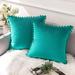 Everly Quinn Randah Velvet Pillow Cover Velvet in Blue | 20 H x 20 W x 2 D in | Wayfair 72E47587F9D04313AD2FC80706474C28