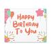 Zoomie Kids Happy Birthday to You by Kelly Johnson - Textual Arl on Canvas in Red/White | 10 H x 14 W x 2 D in | Wayfair