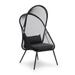 greemotion Outdoor Foldable Chair w/ Mesh Shade in Gray/Black/Brown | 57 H x 33.5 W x 28.25 D in | Wayfair GM-1014BK-2PK