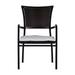 Summer Classics Aire Stacking Patio Dining Armchair w/ Cushions in White/Blue | 36 H x 22.75 W x 24.75 D in | Wayfair 3560112+C480782N