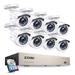 ZOSI 8CH DVR Security Camera System 2MP 1080P Outdoor w/ Motion Detection 1TB HDD in White | 15 H x 11 W x 11 D in | Wayfair 8VN-106W8S-10-US-A10