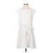 Armani Exchange Casual Dress - Wrap: White Solid Dresses - Women's Size 5