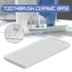 Support rectangulaire pour brosse à dents plateau en porcelaine blanche base en céramique
