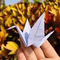 Grues en papier origami préfabriquées blanches pliées à la main guirlandes de bricolage faveur de