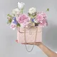 Boîte à Fleurs Portable en Papier d'Emballage Rose Sac Cadeau Boutique de Fleurs Mariage Jour de