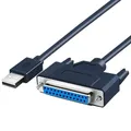 Câble de convertisseur d'imprimante bidirectionnel USB vers 25 broches port parallèle DB25