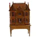 Courses miniatures maison brochure forme de maison sur table en bois échelle 1/144 1/12