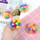 Balle de pression arc-en-ciel pour enfants jouets mentaires oriels Fidget perles colorées