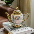 Théière en porcelaine britannique européenne avec filtre bouilloire de grande capacité service à