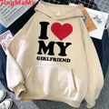 Sweats à capuche I Love My Girlfriend pour femmes pull esthétique graphique Anime Smile vêtements