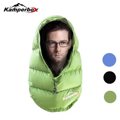 Kamperbox-Bonnet en duvet Balacava équipement de camping ultraléger sac de couchage d'hiver