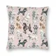 Housse de coussin à la mode pour canapé taie d'oreiller mignon chien Caniche carré décoration