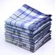Lot de 5 écharpes à carreaux multicolores 100% coton pour hommes serviette de poche mouchoir de