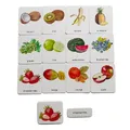 Cartes Montessori en 3 parties de ressources d'apprentissage des fruits jeu d'association pour