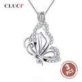 CLUCI – pendentif papillon en argent Sterling 925 pour femmes 3 pièces en Zircon bijoux cadeau de