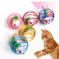 Jouets colorés pour chats 1 pièce Cage à souris ronde jouets amusants jouet fournitures pour