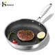 Poêle à frire antiarina en acier inoxydable avec couvercle steak frit wok cuisinière à induction