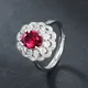 Bague de fiançailles princesse Diana en argent Sterling 925 pour femmes bijou en argent 925