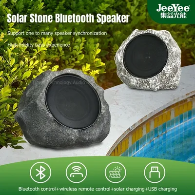 Caisson de basses Bluetooth sans fil pour jardin extérieur audio solaire étanche haut-parleurs de