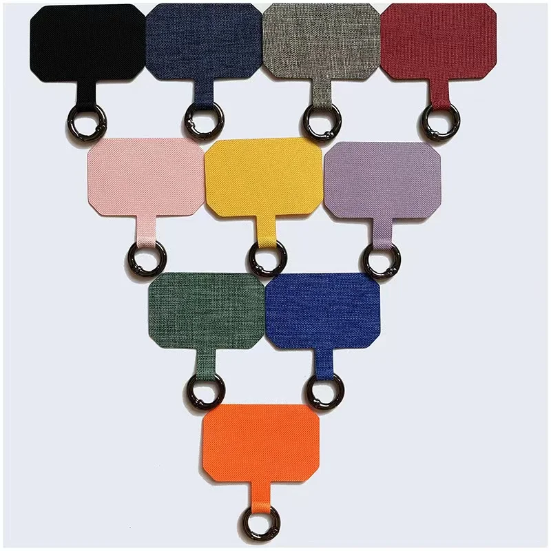 Paquet de 10 languettes de lanière de téléphone pour carte en tissu Denim pour carte d