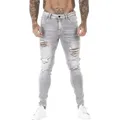 GINGTTO – jean Skinny pour homme Streetwear pantalon Denim élastique plein coton taille haute