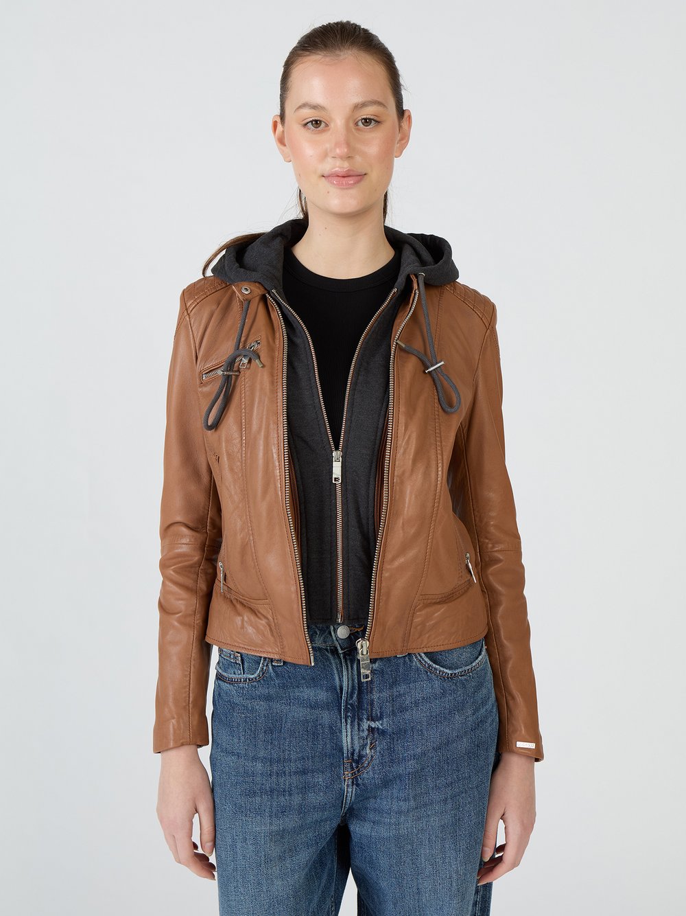 Maze Lederjacke Damen cognac, XXL Image
