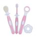 Child Toothbrush Ultrafine Bristle Baby Tooth Brush Health for Baby Toothbrush Infant Oral Hygiene Combo Oral Care Kit(Pink)