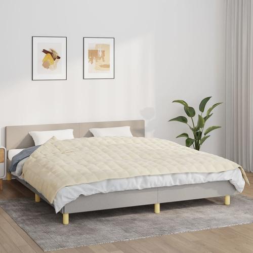 vidaXL Gewichtsdecke Hellcreme 155×220 cm 11 kg Stoff