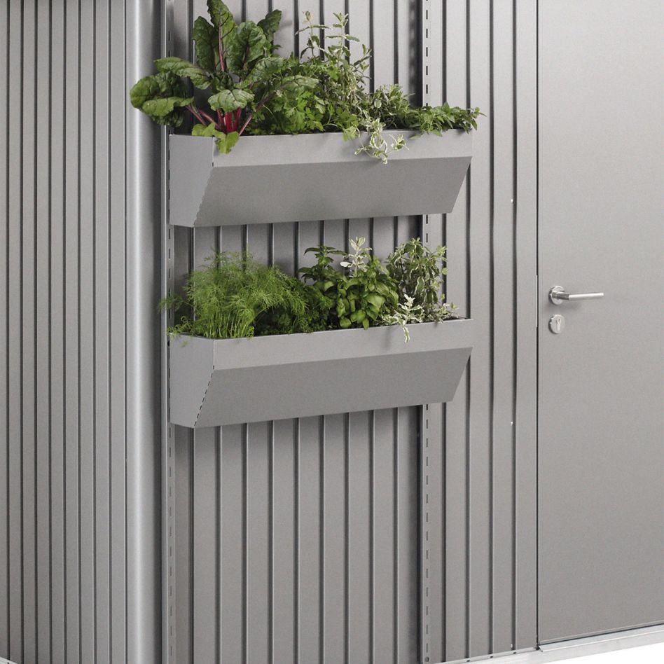 Biohort FloraBoard Gerätehaus AvantGarde, HighLine, Panorama quarzgrau-metallic Image