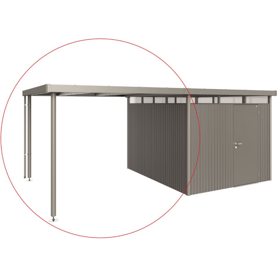 Biohort Seitendach Gerätehaus HighLine H2-H5 quarzgrau-metallic, Gr. S (150x315 cm), H5 (275x315 cm) Image