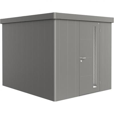 Biohort Gerätehaus Neo quarzgrau-metallic Geräteschuppen, Standardtür, 3B (236x292 cm) Image