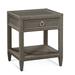 Birch Lane™ Deitrich 1 - Drawer Nightstand Glass in Brown | 28 H x 24 W x 22 D in | Wayfair 54E8F15F0D7B48999759CE470309AD2C