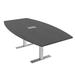 Skutchi Designs, Inc. 6 Ft Boat Conference Table w/ Metal T Bases Power & Data Wood/Metal in Gray/Black | 29 H x 70 W x 45.25 D in | Wayfair