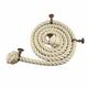 24mm White Synthetic Cotton Bannister Handrail Rope x 12FT C/W 4 Copper Fittings