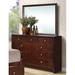 Wildon Home® 9 Drawer 55" W Double Dresser w/ Mirror Wood in Brown | 73 H x 55 W x 16 D in | Wayfair 544B418D963B4431A185E62077796903