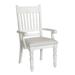 Darby Home Co Laticia Slat Back Arm Chair in White Wood/Upholstered/Fabric in Brown/Green/White | 40.75 H x 23.39 W x 23.35 D in | Wayfair