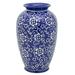 Wildon Home® Maxillaria Handmade Porcelain Table Vase in Blue/White | 14 H x 8 W x 8 D in | Wayfair 6E9C138AFB8247F482F14B2D4CB3D933