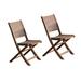 Red Barrel Studio® Hermina Folding Eucalyptus Patio Dining Side Chair Wood in Brown | 34 H x 19.5 W x 22.5 D in | Wayfair