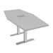 Skutchi Designs, Inc. 6-Foot Small Hexagon Conference Table w/ T Bases & Power Module Wood/Metal in Gray | 29 H x 69 W x 35 D in | Wayfair