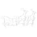 3-Piece Lighted Reindeer and Sleigh Outdoor Christmas Decoration Set - White