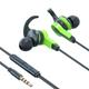 LBECLEY Gaming Locker 3.5Mm Stereo Inear Microphone Wired Headphones for Phone Pc Laptop Tablet Noise Isolating Earbud Tips Cell Phone Accessories Green One Size