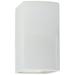 Ambiance 13 1/2"H Gloss White Ceramic Closed ADA Wall Sconce