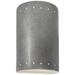 Ambiance 9 1/2"H Silver Perfs Cylinder Closed LED Sconce