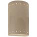 Ambiance 9 1/2"H Brown Crackle Perfs Cylinder Wall Sconce