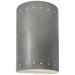 Ambiance 9 1/2"H Silver Perfs Closed ADA Outdoor Wall Sconce