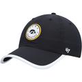 Men's '47 Black Iowa Hawkeyes Microburst Clean Up Adjustable Hat