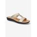 Wide Width Women's Talia Sandals by Easy Street in Gold (Size 8 W)