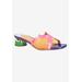 Wide Width Women's Amorra Slide Sandal by J. Renee in Pink Orange Blue (Size 9 W)