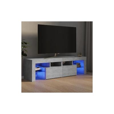 vidaXL TV-Schrank mit LED-Beleuchtung Betongrau 140x36,5x40 cm