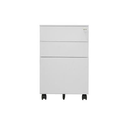 vidaXL Aktenschrank mit Rollen Hellgrau 39x45x60 cm Stahl